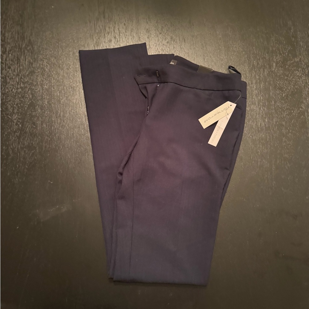 NWT Amanda & Chelsea Women’s  Dark Blue Pinstripe Dress Pants